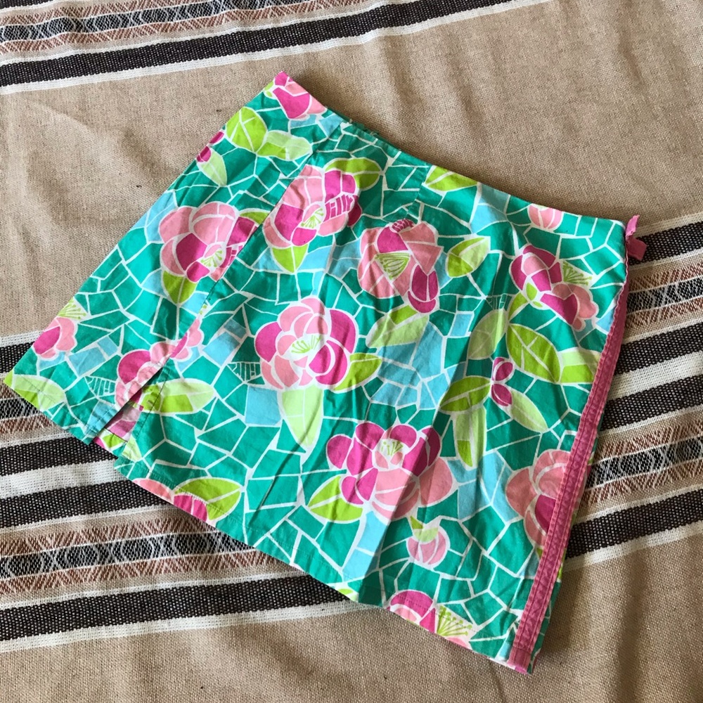 Lilly Pulitzer cote d'azur mosaic print skort
